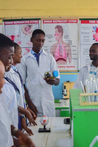 Biology Lab practical by the students 